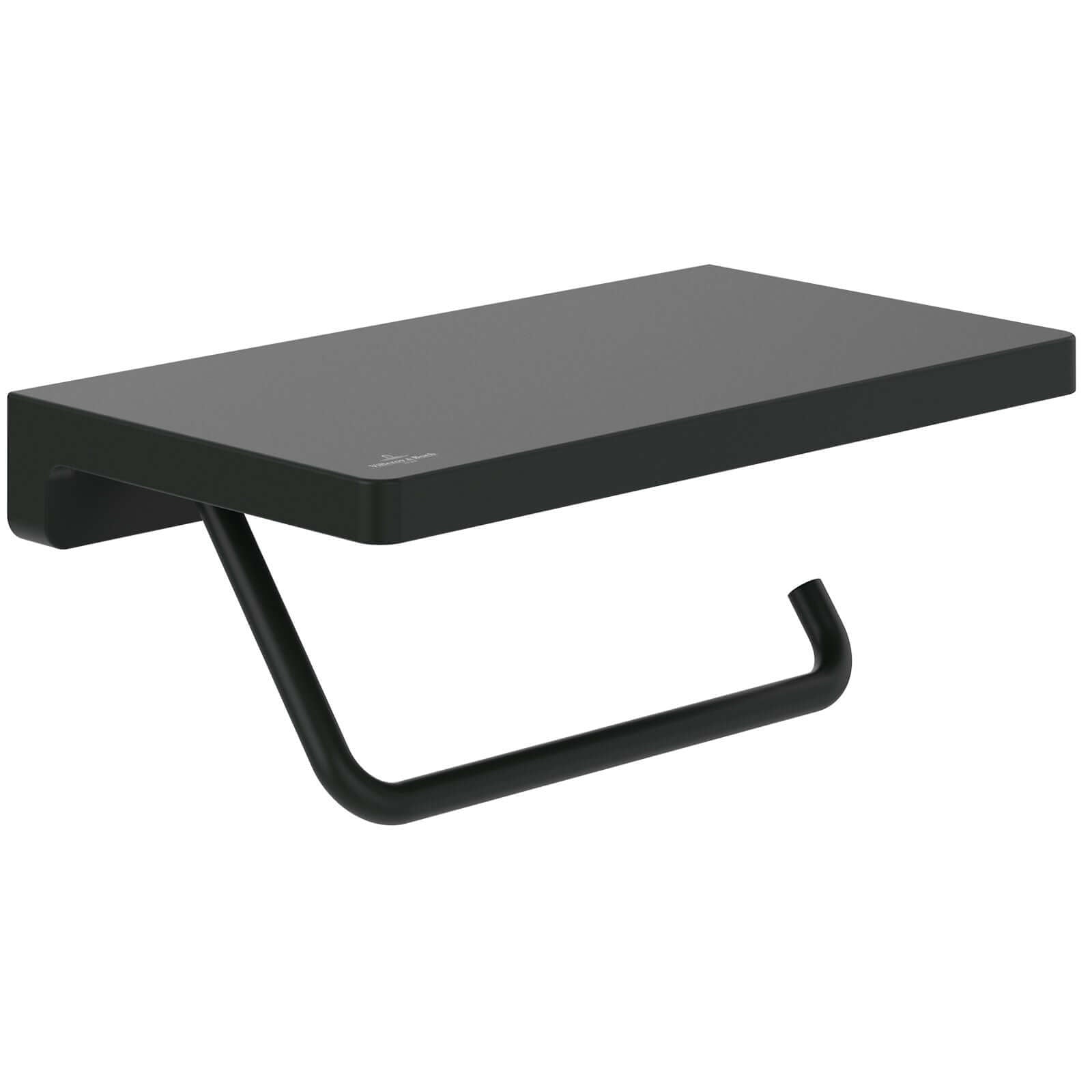 Villeroy & Boch Elements Striking Toilet Roll Holder with Shelf
