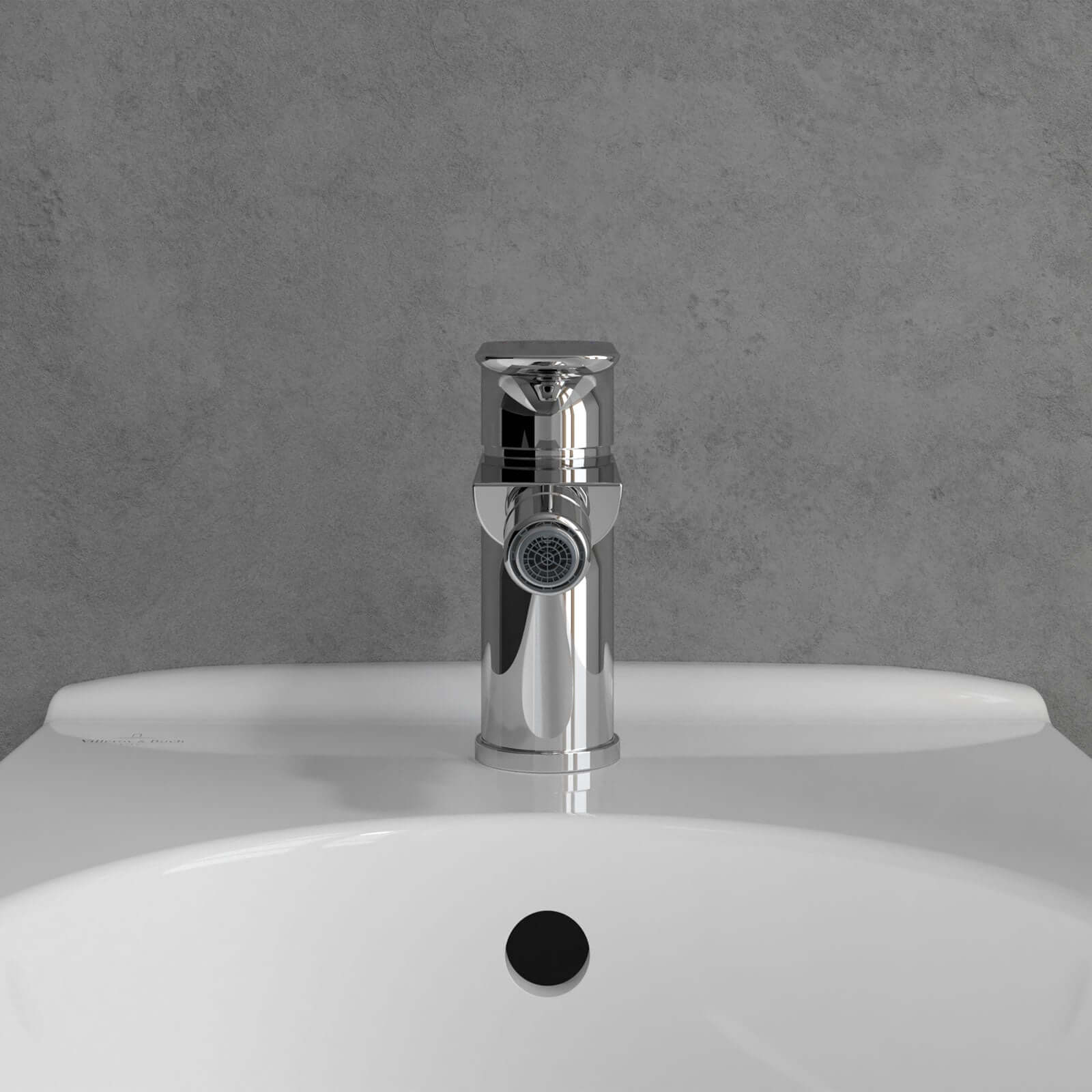 Villeroy & Boch O.novo Chrome Single Lever Bidet Mixer Tap