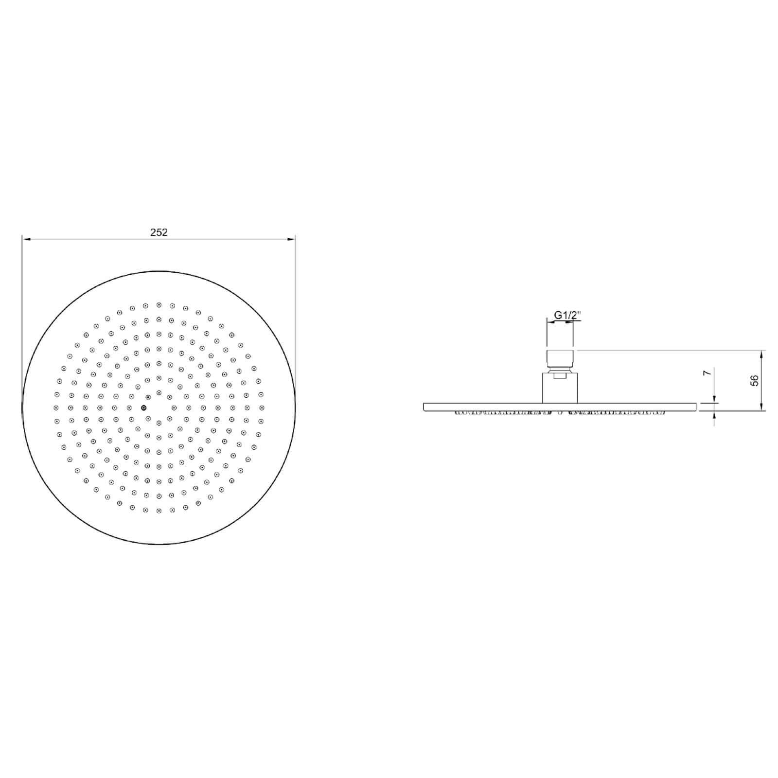 Villeroy & Boch Universal Round Fixed Shower Head 250mm