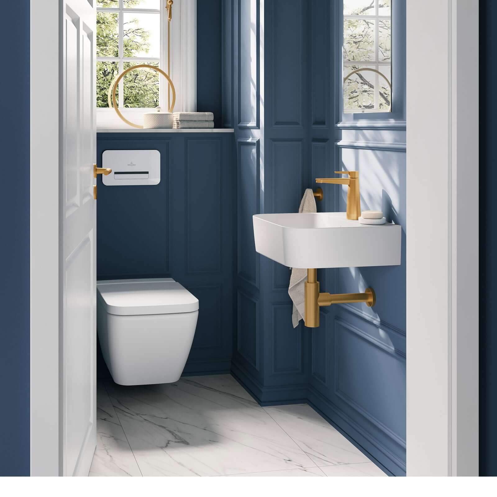 Villeroy & Boch Universal Wall Mounted Round Basin Bottle Trap