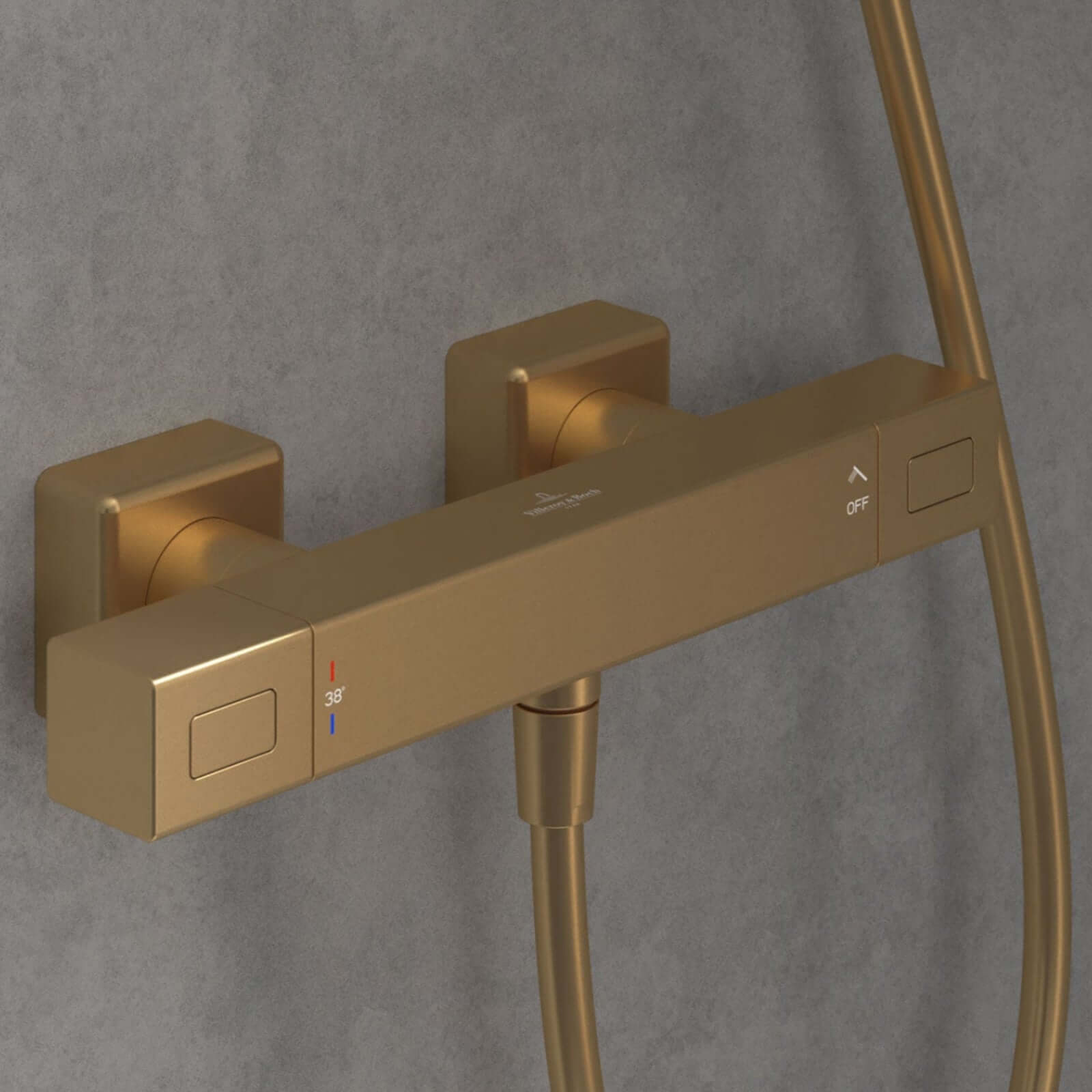 Villeroy & Boch Universal Thermostatic Square Bar Shower Valve