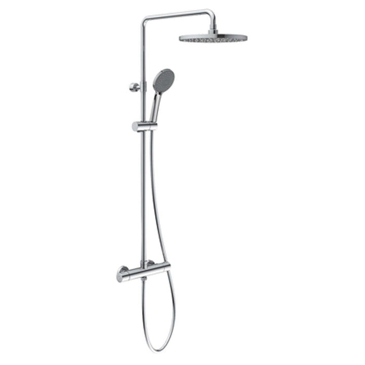 Villeroy & Boch Universal Matt Black Exposed Dual Shower System 200mm Diameter Fixed Head