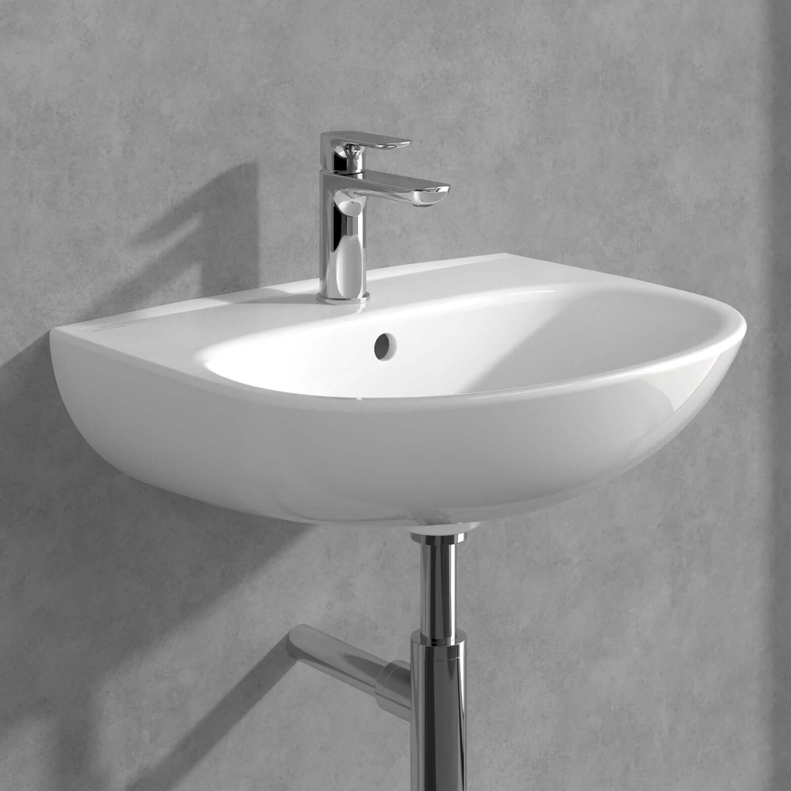 Villeroy & Boch O.novo Chrome Single Lever Basin Mixer Tap Without waste