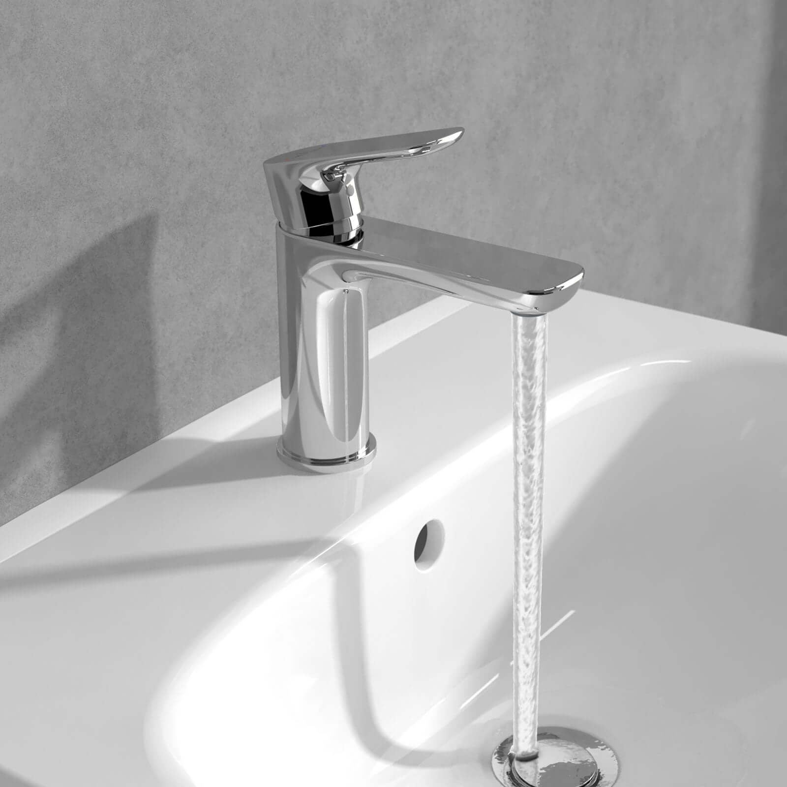 Villeroy & Boch O.novo Chrome Single Lever Basin Mixer Tap Without waste