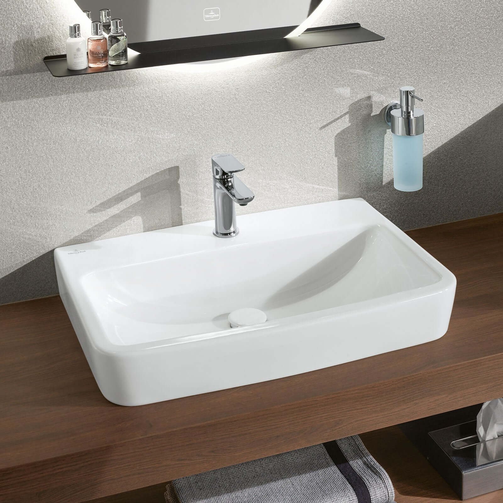 Villeroy & Boch O.novo Chrome Single Lever Basin Mixer Tap Without waste