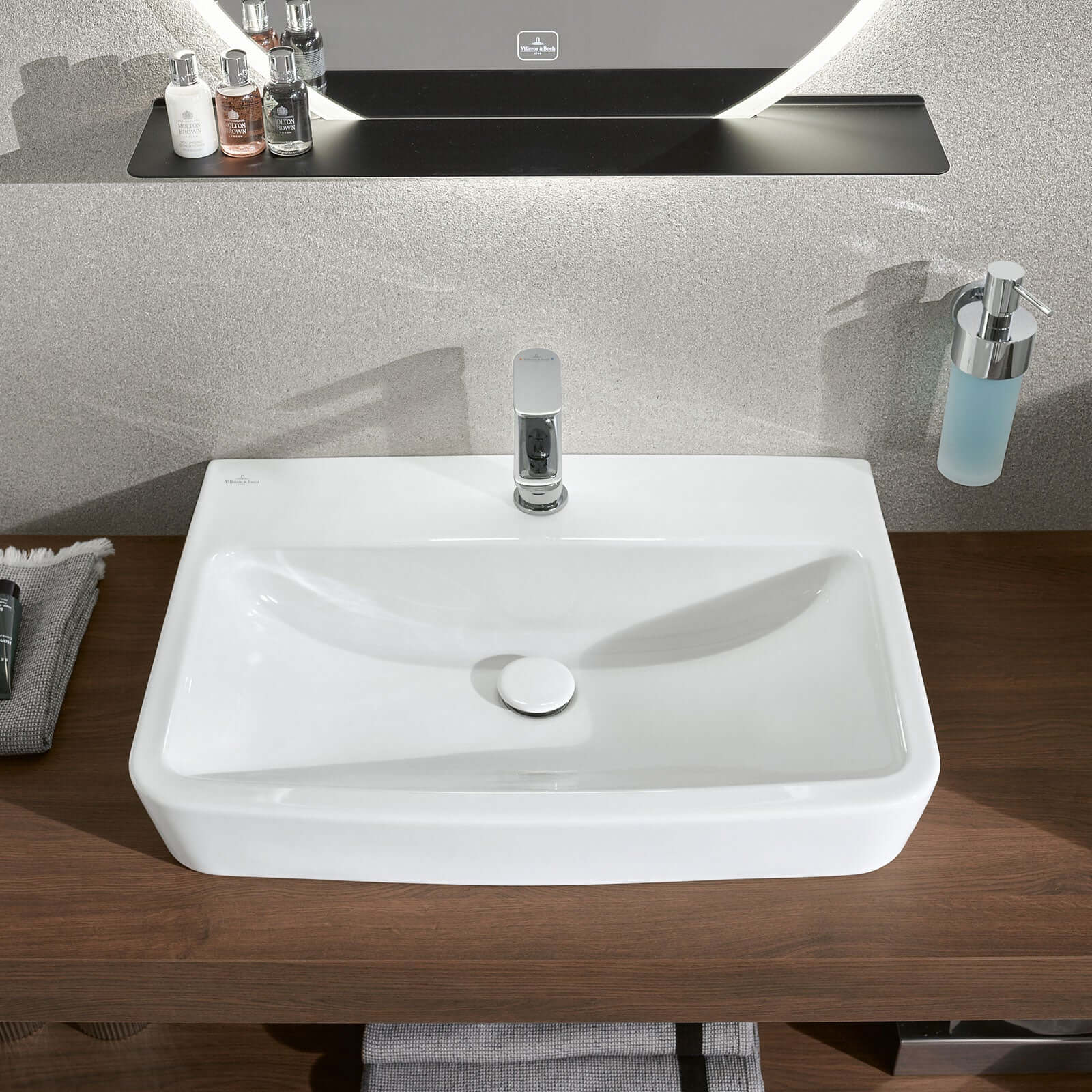 Villeroy & Boch O.novo Chrome Single Lever Basin Mixer Tap Without waste