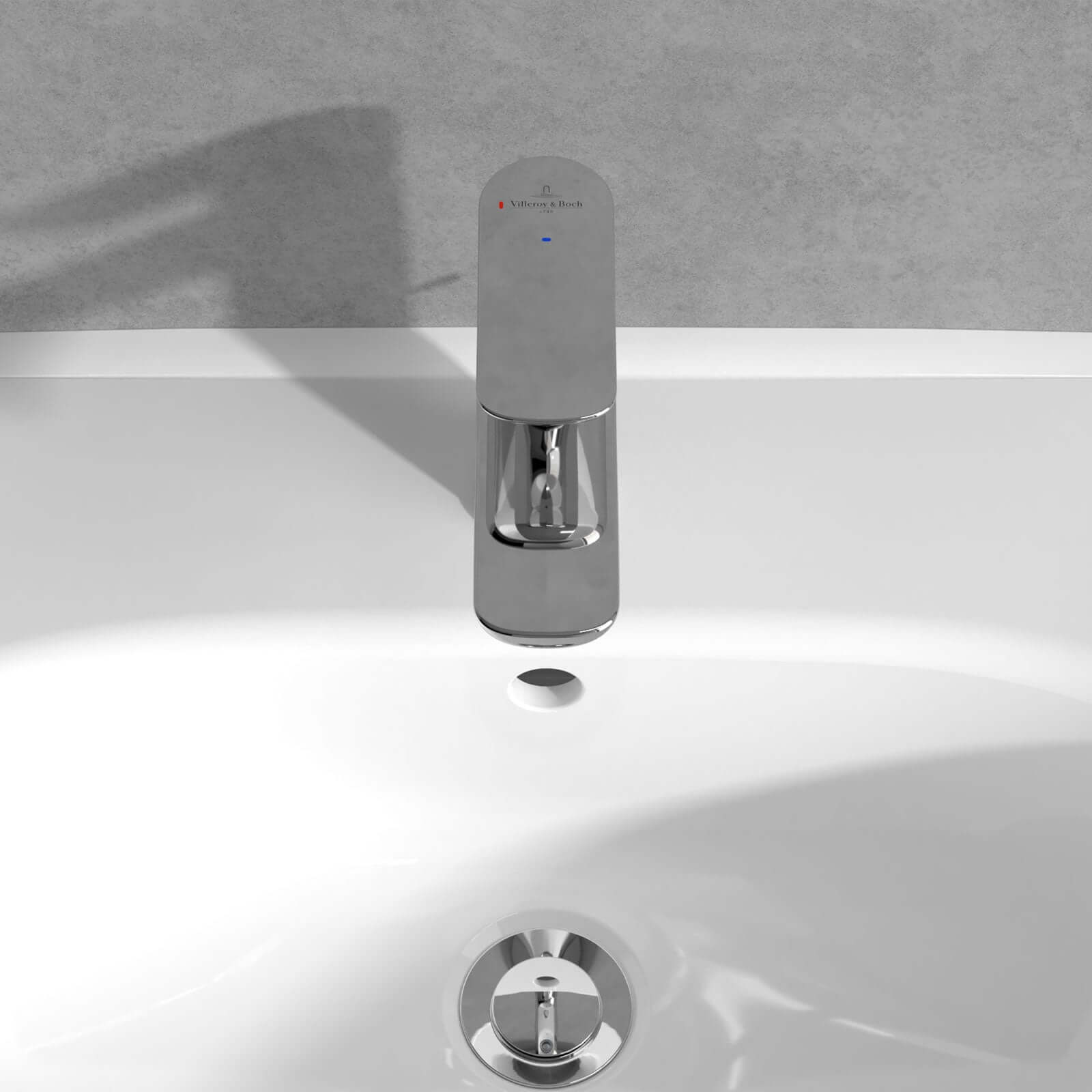 Villeroy & Boch O.novo Chrome Single Lever Basin Mixer Tap Without waste