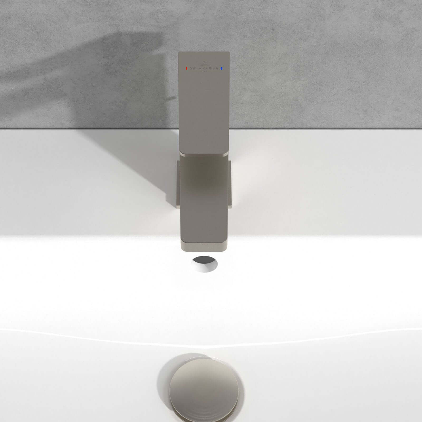 Villeroy & Boch Architectura Square Basin Mixer Tap with Pop-up Waste