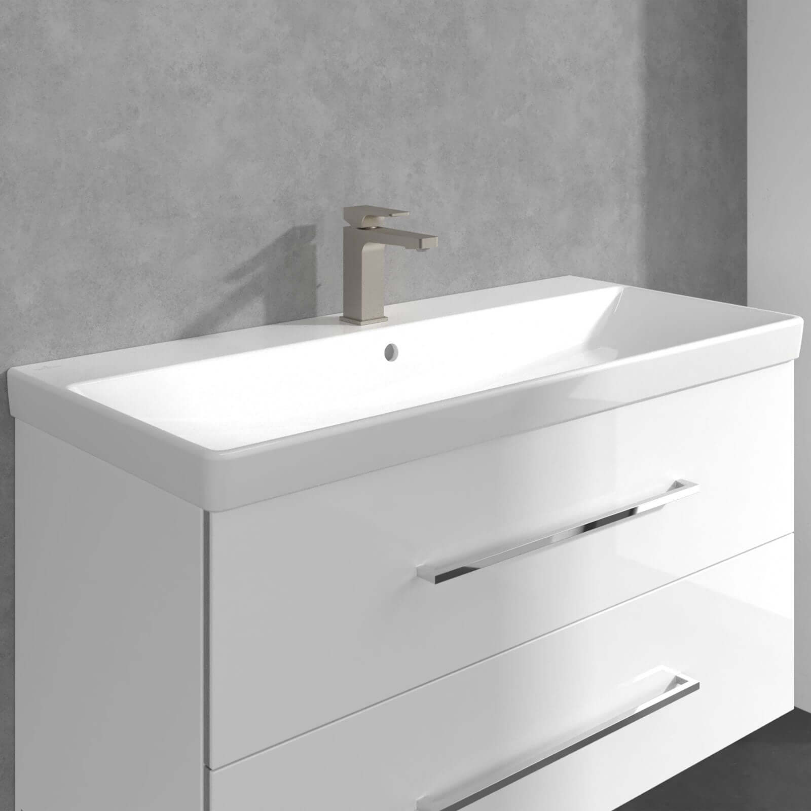 Villeroy & Boch Architectura Square Basin Mixer Tap with Pop-up Waste