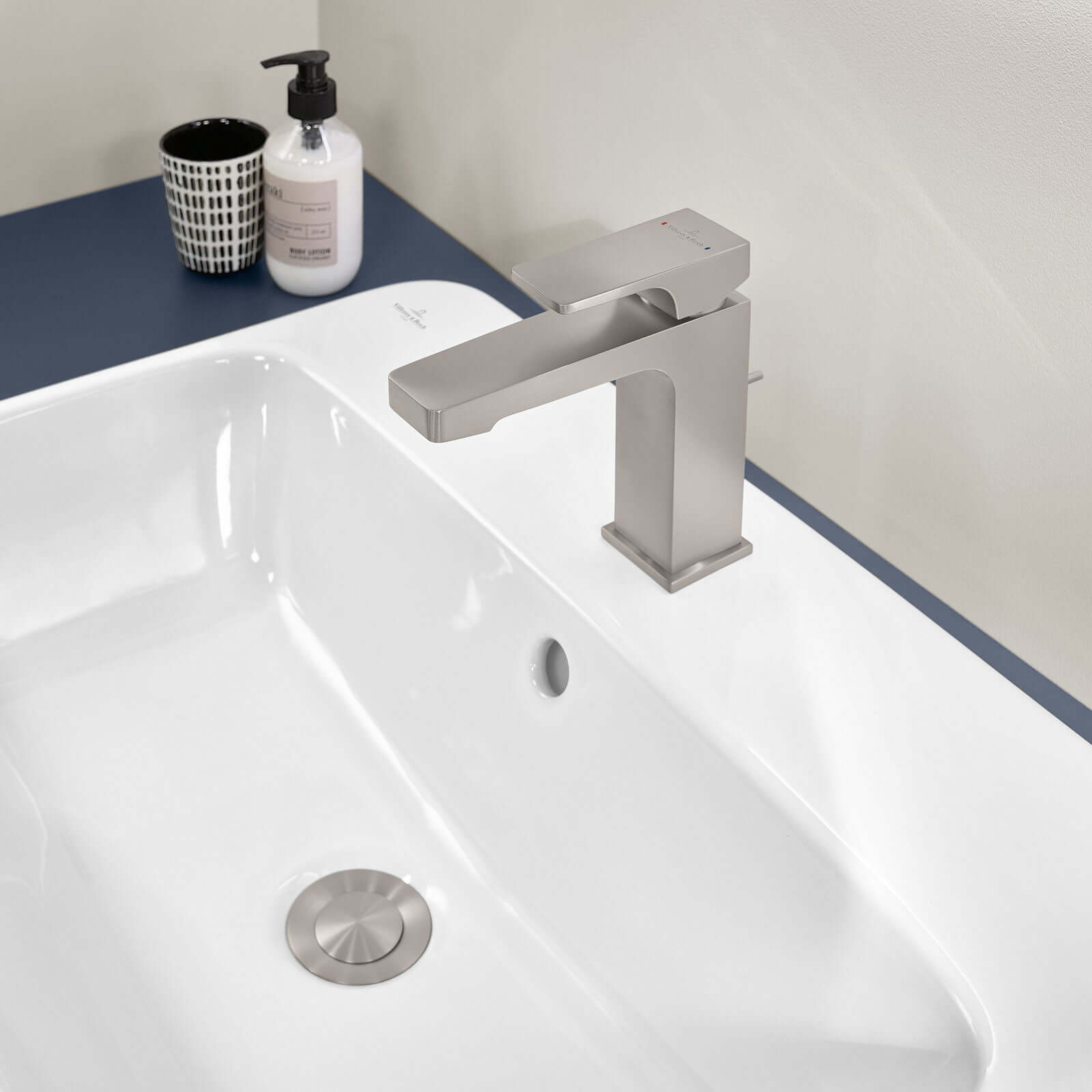 Villeroy & Boch Architectura Square Basin Mixer Tap with Pop-up Waste