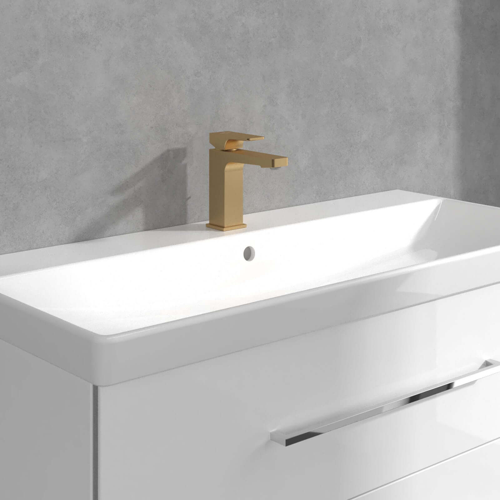 Villeroy & Boch Architectura Square Basin Mixer Tap with Pop-up Waste