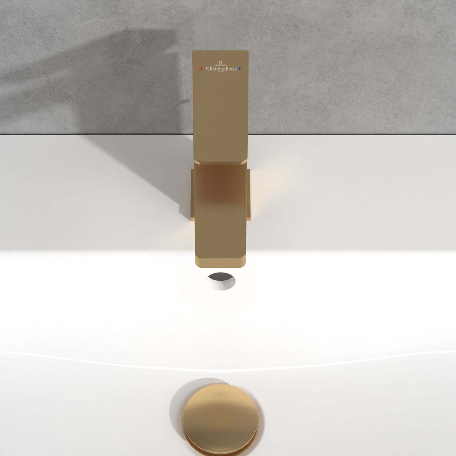 Villeroy & Boch Architectura Square Basin Mixer Tap with Pop-up Waste