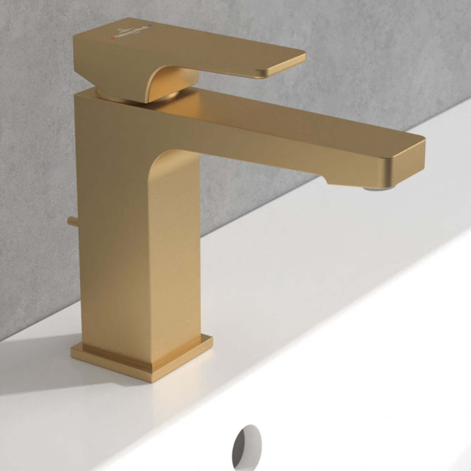 Villeroy & Boch Architectura Square Basin Mixer Tap with Pop-up Waste