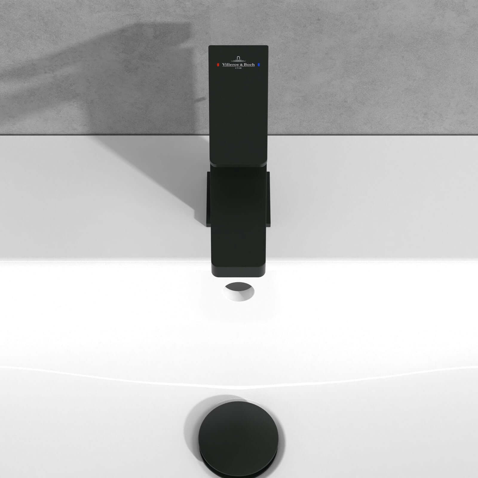 Villeroy & Boch Architectura Square Basin Mixer Tap with Pop-up Waste