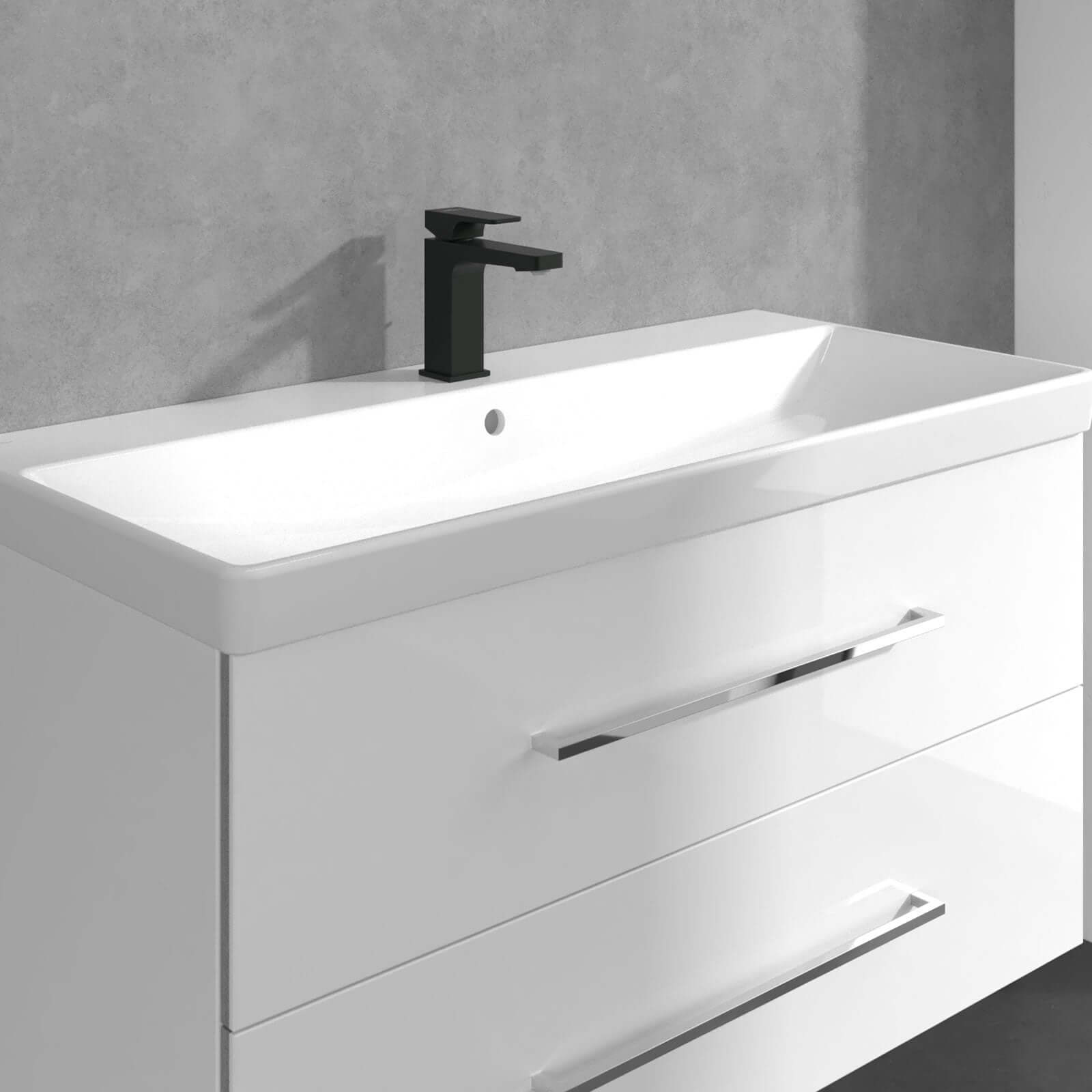 Villeroy & Boch Architectura Square Basin Mixer Tap with Pop-up Waste