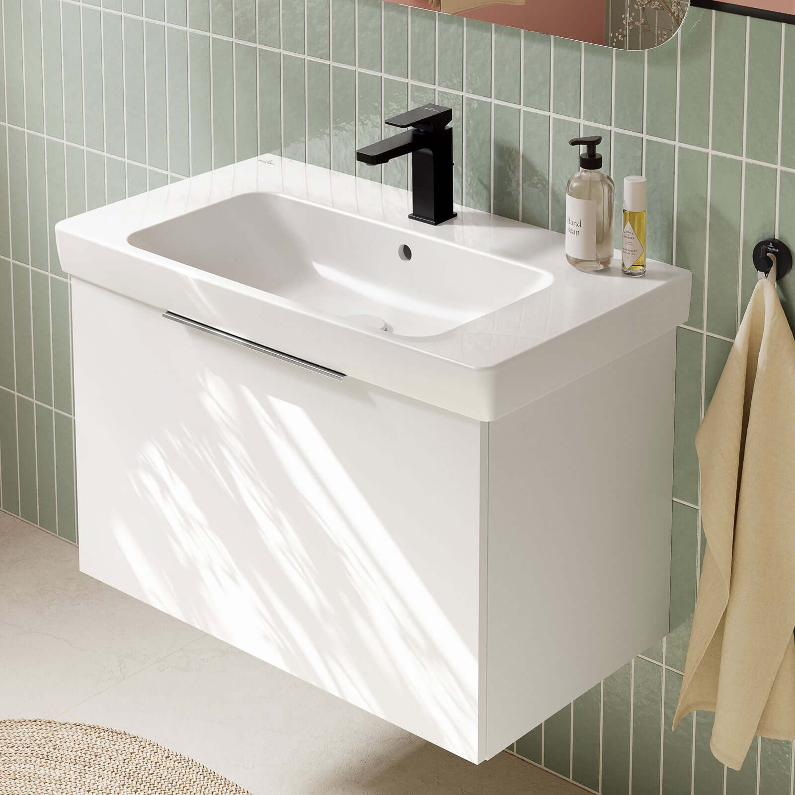 Villeroy & Boch Architectura Square Basin Mixer Tap with Pop-up Waste