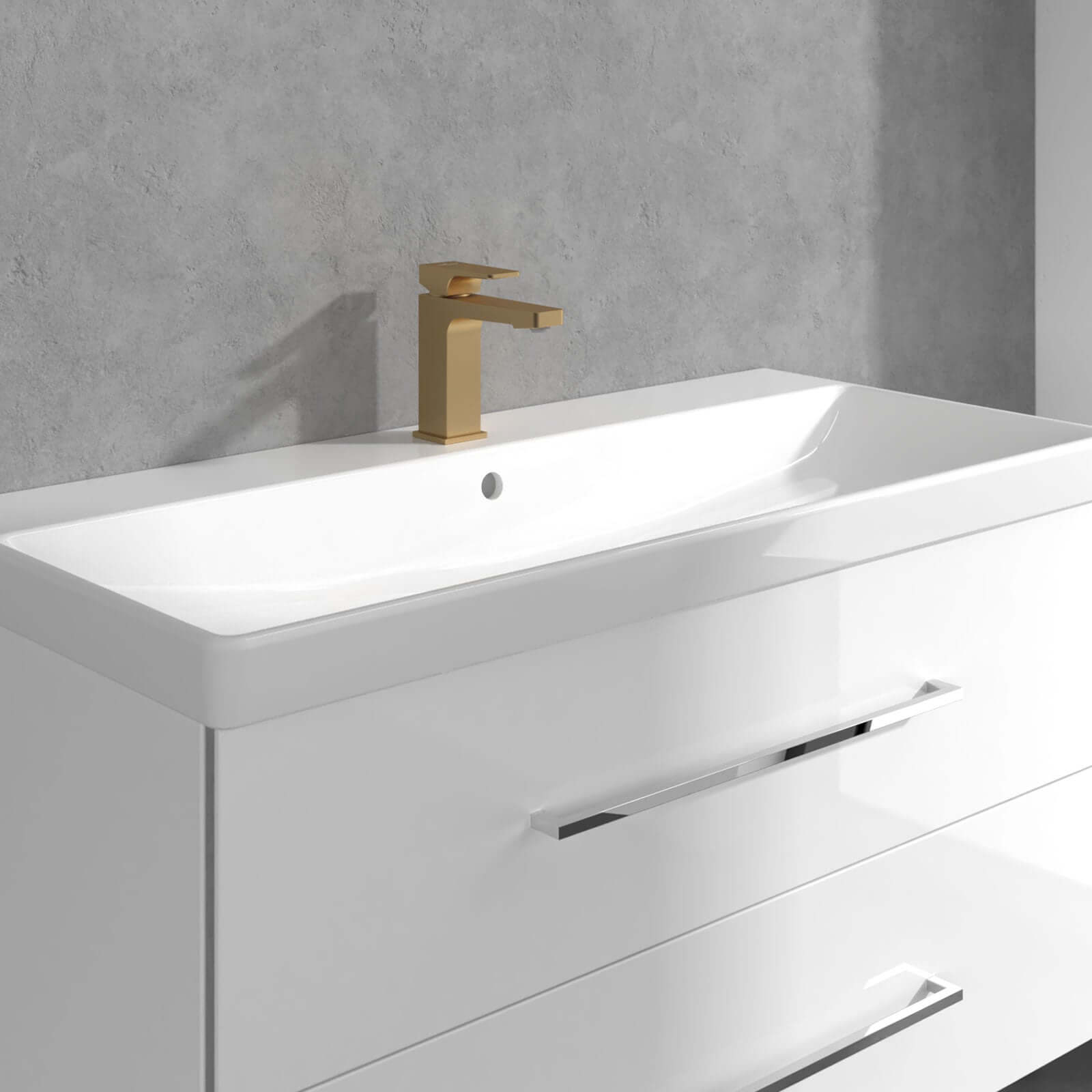 Villeroy & Boch Architectura Square Single Lever Basin Mixer Tap without Waste