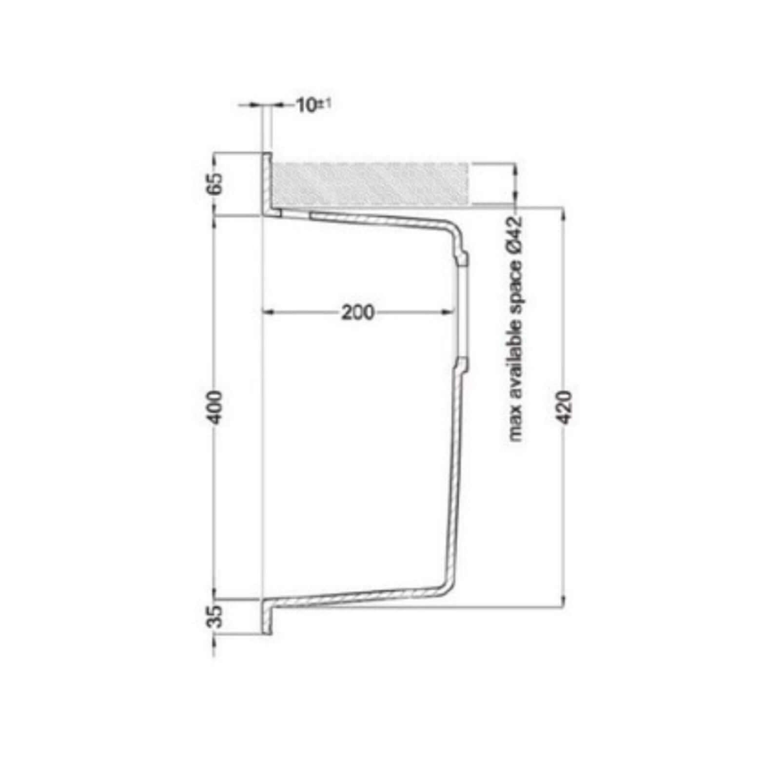 Rangemaster Oridian 1.5 Bowl Charcoal Inset Igneous Granite Sink