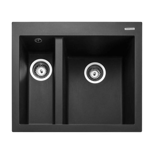 Rangemaster Oridian 1.5 Bowl Charcoal Inset Igneous Granite Sink