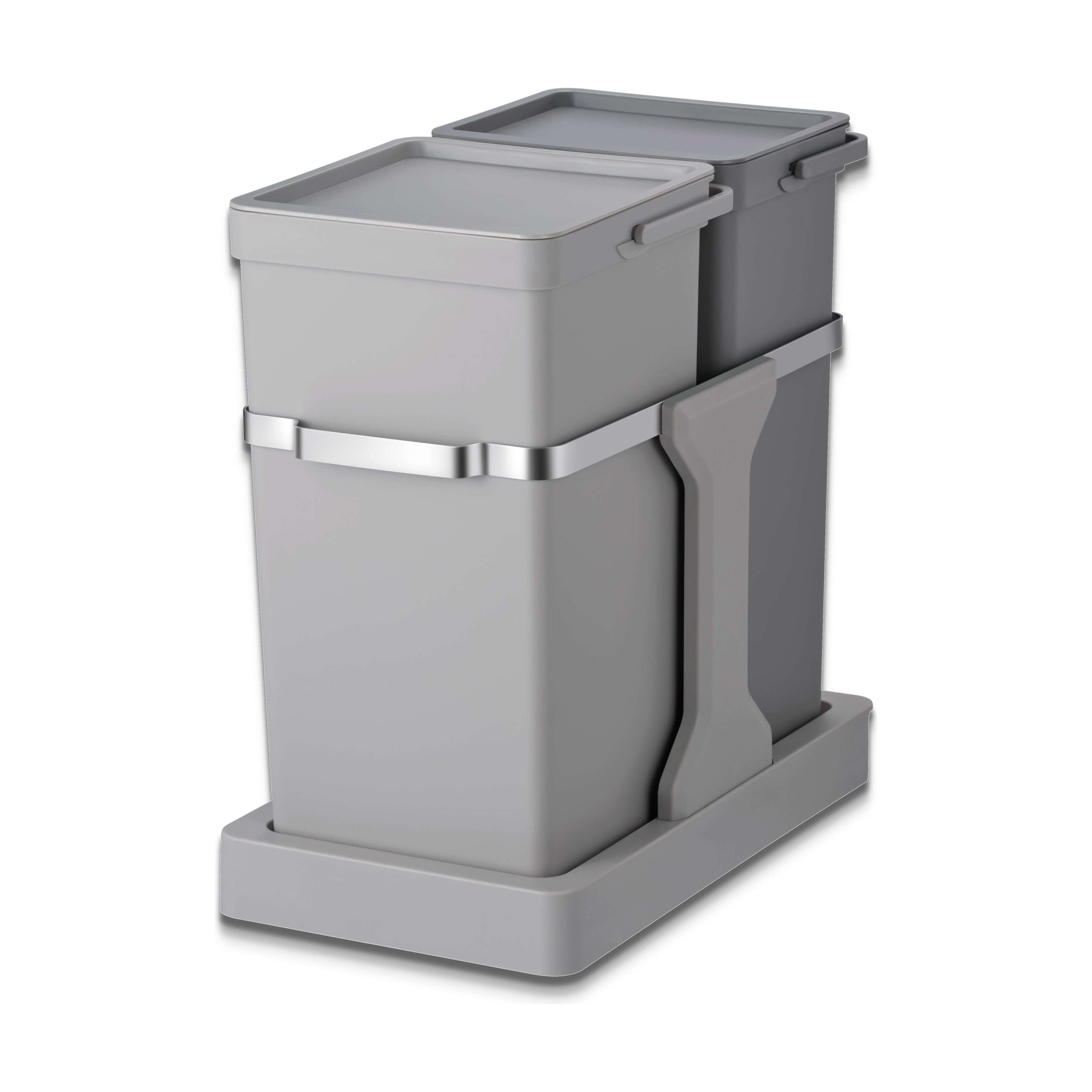 EKO Deco Duo Pull Out Recycling Bin 20L+15L