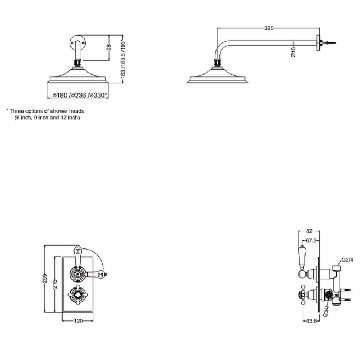 Burlington 69" AirBurst Shower Head