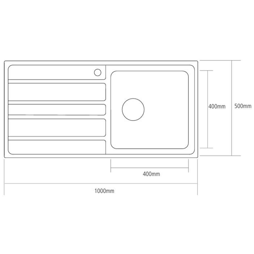 Caple Vertice 100 1.0 Bowl Inset Stainless Steel Kitchen Sink with Drainer