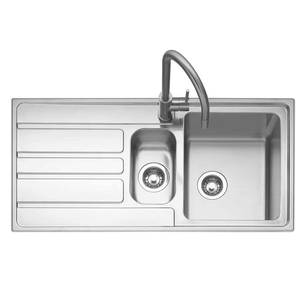 Caple Vertice 150 1.5 Bowl Inset Stainless Steel Kitchen Sink & Waste