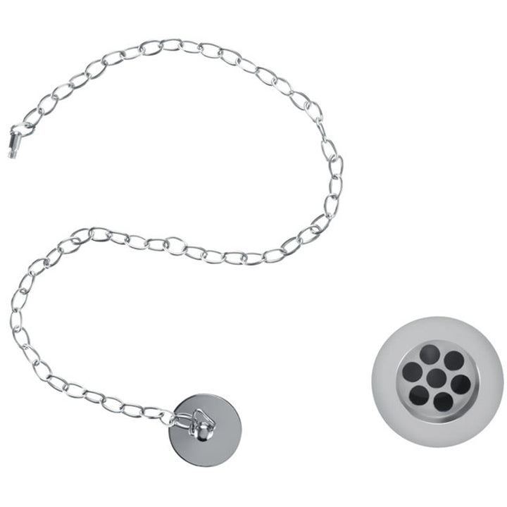 Burlington Chrome Basin Plug & Chain Slotted Waste