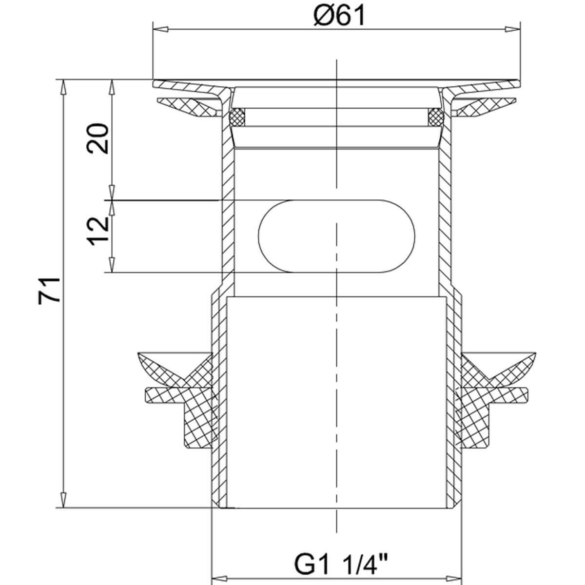Burlington Flip Top Basin Waste Slotted