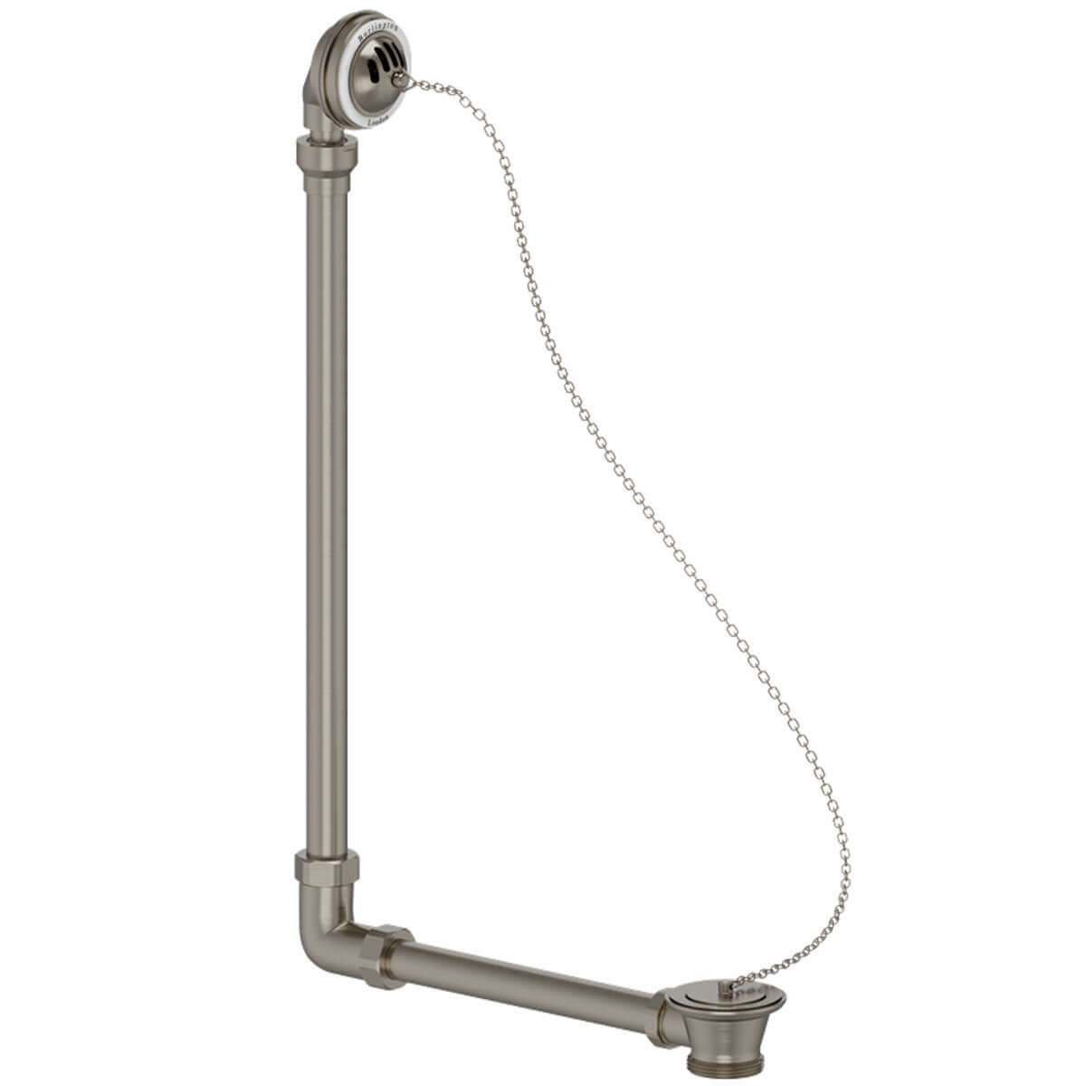Burlington Exposed Bath Overflow, Plug & Chain Waste