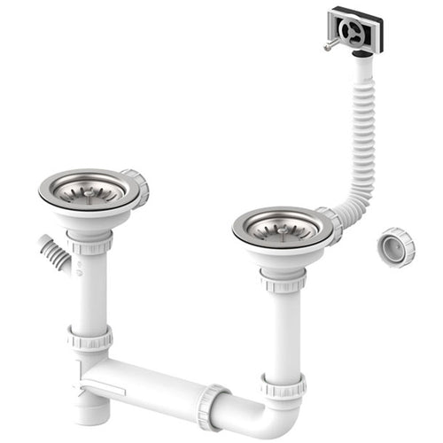 Leisure Chrome 1.5 Bowl 92mm Overflow Waste Kit WAST04/