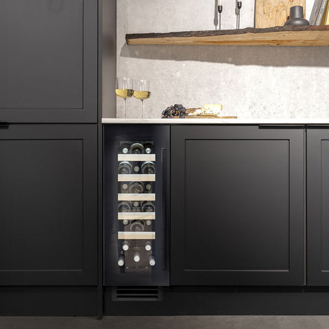 Caple Sense Premium Black Glass Undercounter Single Zone Wine Cooler