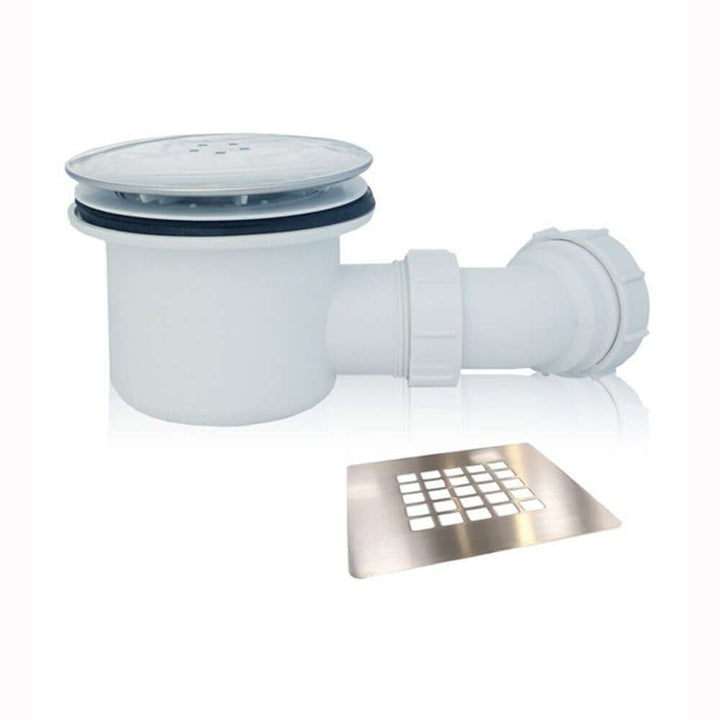 MX Stainless Steel Minerals 90mm Waste Shower Tray X2X