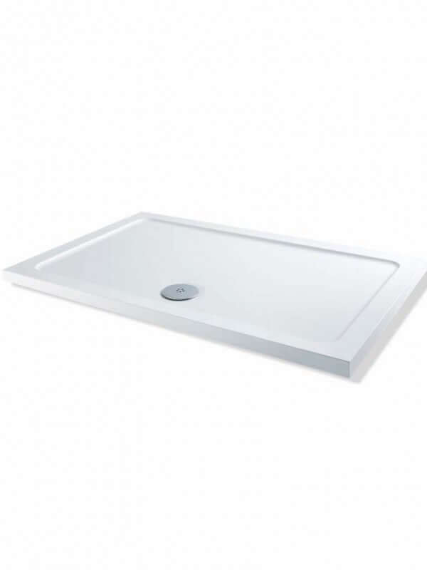MX White ABS Stone Resin Rectangular Shower Tray 900 x 700mm XHB