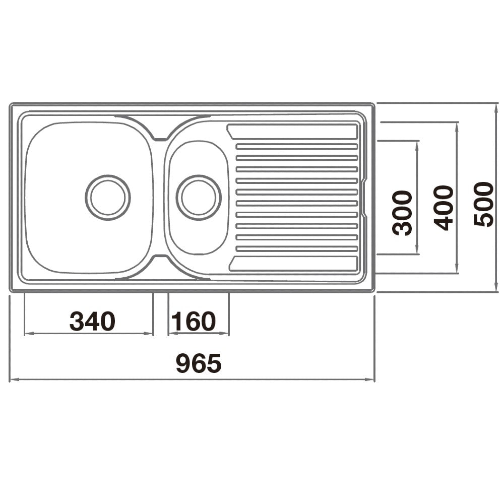 Astracast Aegean 1.5 Bowl Compact Stainless Steel Kitchen Sink & Waste