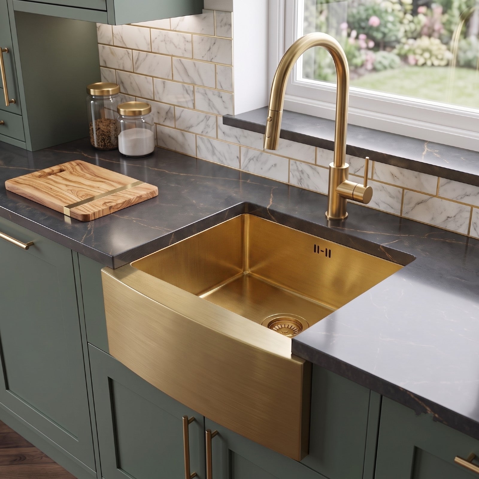 Astini Belfast 600 1.0 Bowl Curved Brushed Stainless Steel Kitchen Sink & Waste