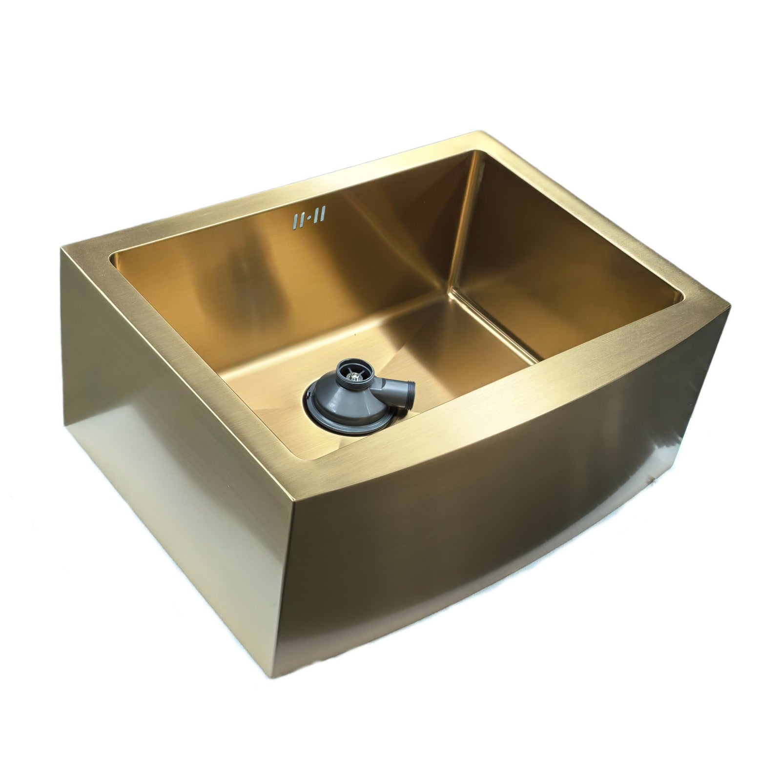 Astini Belfast 600 1.0 Bowl Curved Brushed Stainless Steel Kitchen Sink & Waste
