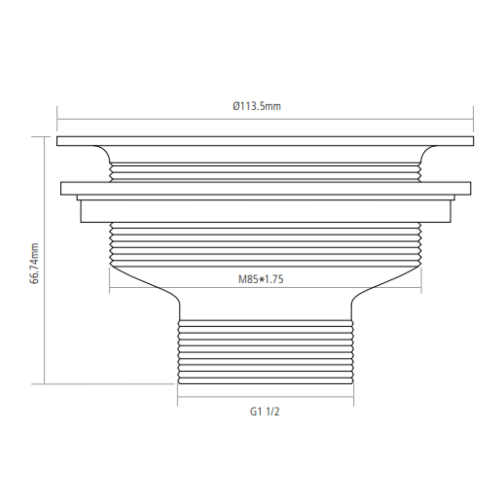Caple 90mm Basket Strainer Waste for Ceramic Kitchen Sinks