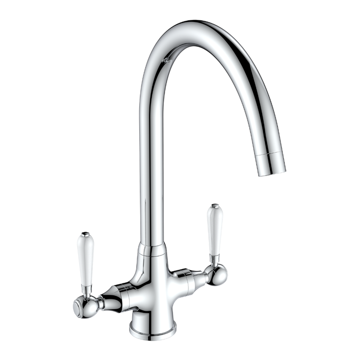 Reginox Elbe Twin Lever Kitchen Sink Mixer Tap