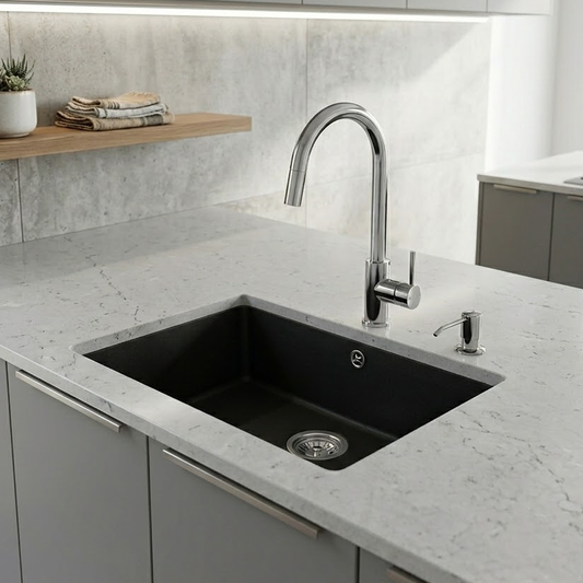 Reginox Quadra 1.0 & 1.5 Granite Undermount Kitchen Sink & Waste