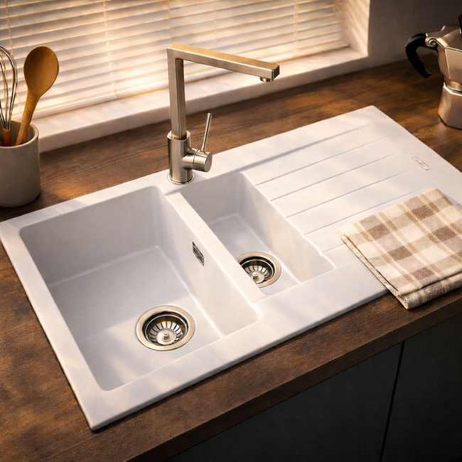 White Harlyn Kitchen Sinks