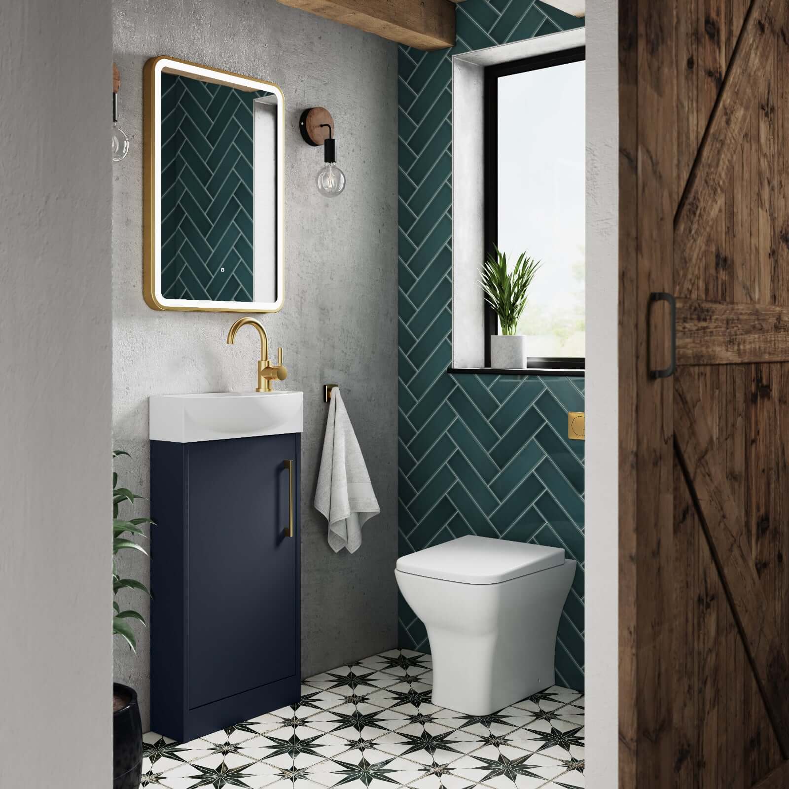 Hudson Reed Juno Compact 440 1-Door Vanity Unit & Basin