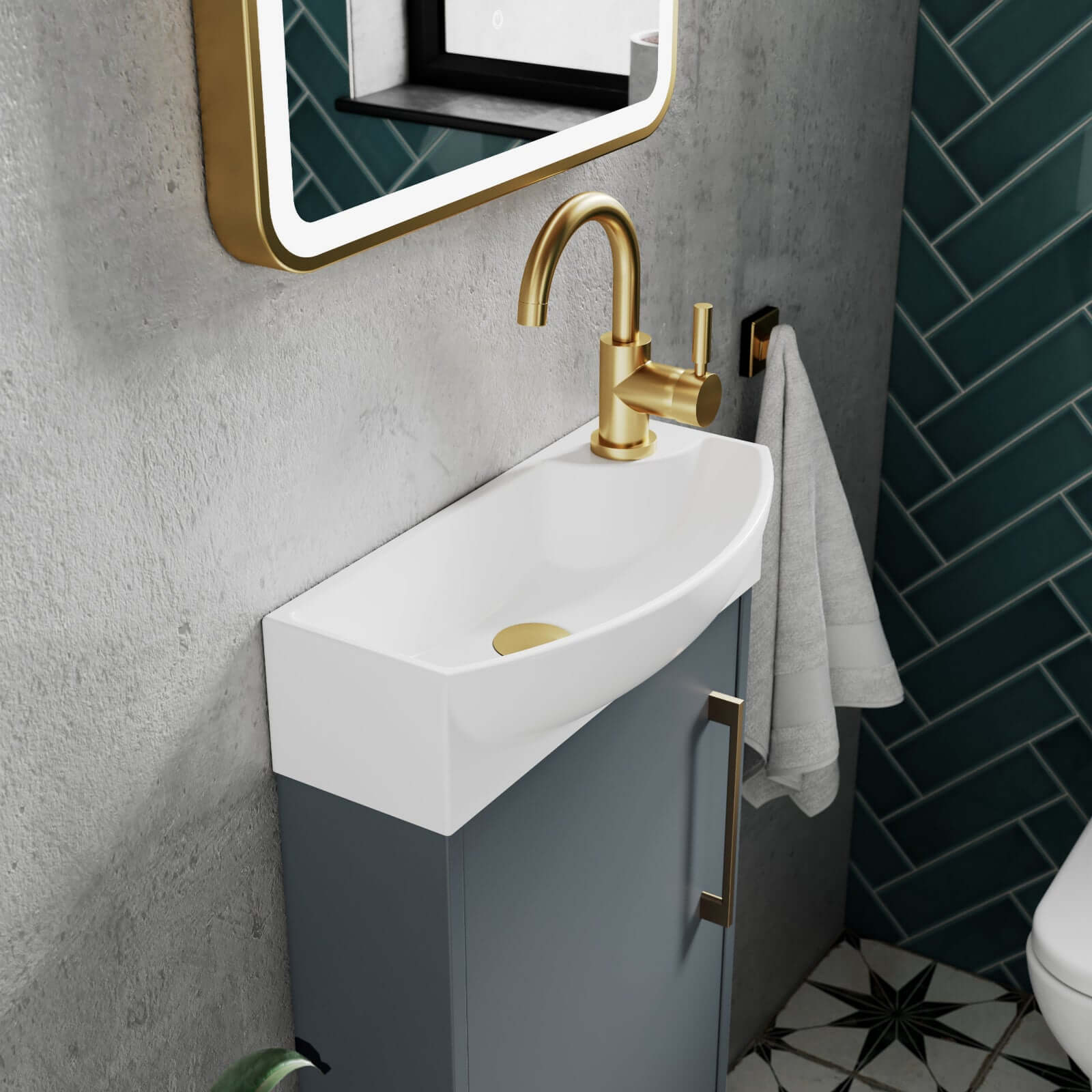 Hudson Reed Juno Compact 440 1-Door Vanity Unit & Basin