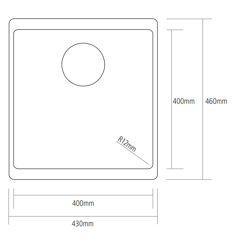 Caple Leesti 400 1.0 Bowl Undermount Granite Kitchen Sink