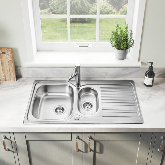 1.5 Bowl Kitchen Sink, Tap & Waste Packs