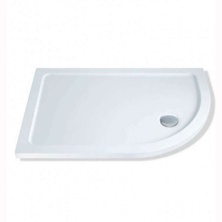 MX White Stone Resin Offset Quadrant Shower Tray RH 1000 x 800mm TOO