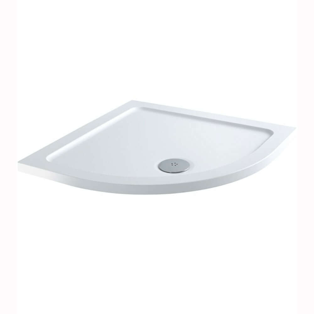 MX White Stone Resin Quadrant Shower Tray 900 x 900mm TBO