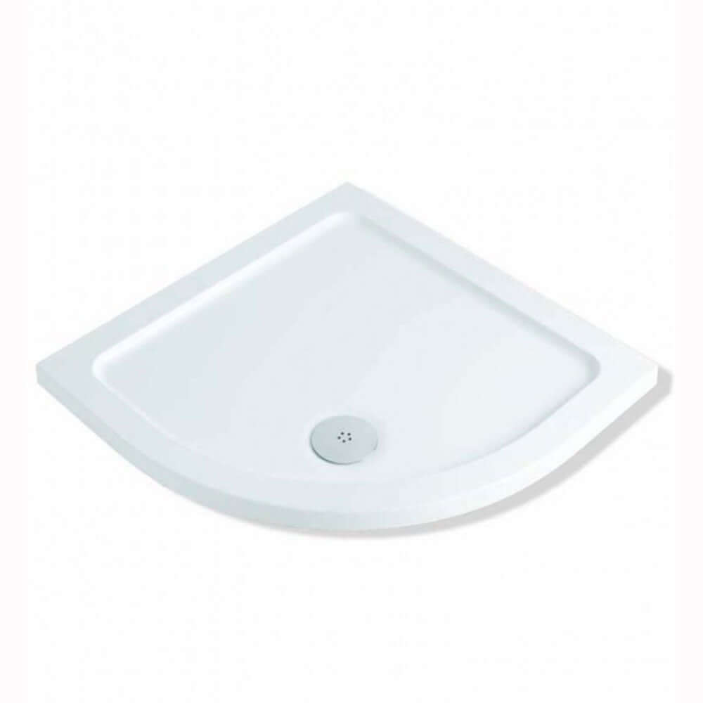 MX White Stone Resin Quadrant Shower Tray 900 x 900mm TBO