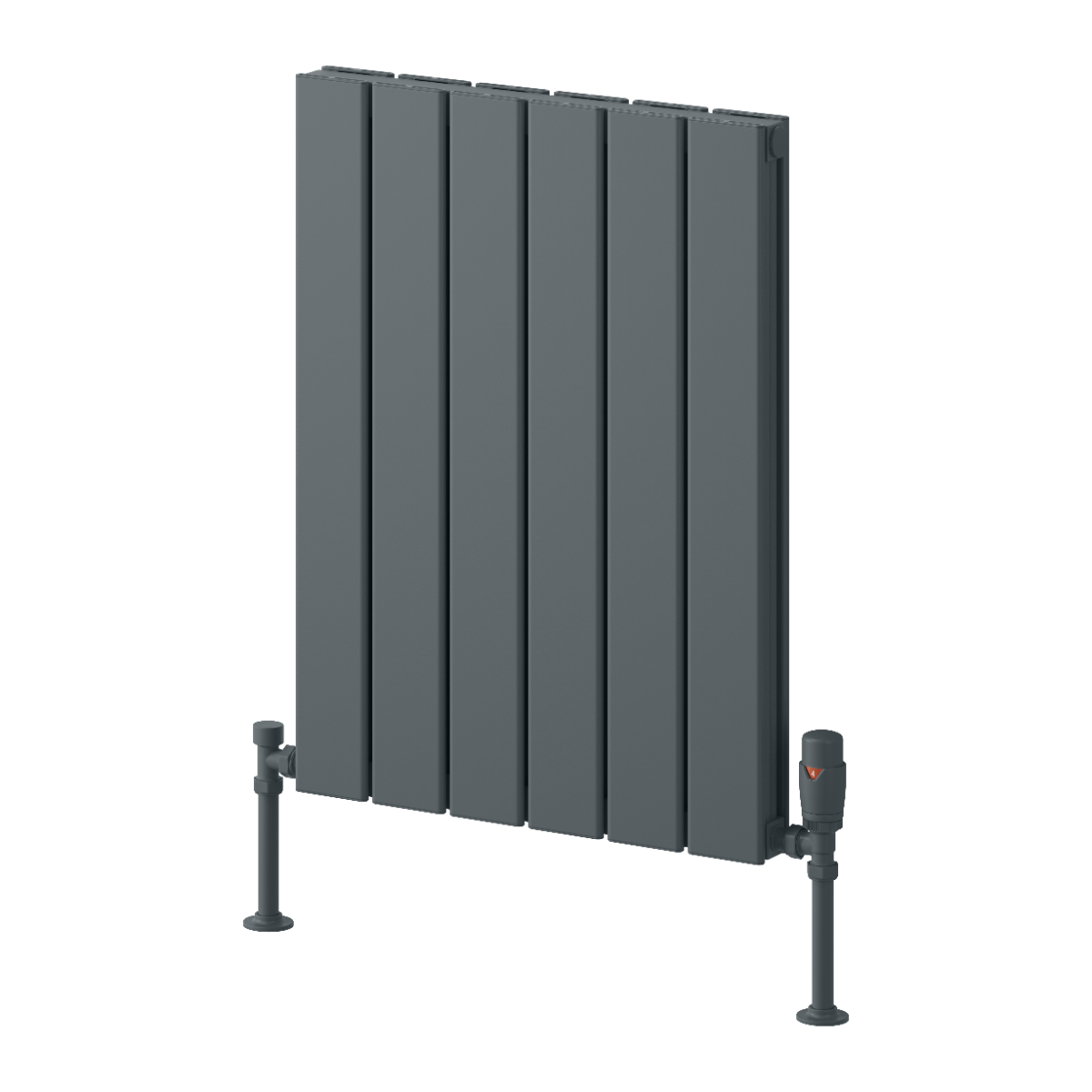 Reina Piatto Horizontal Double Aluminium Wall Mounted Heated Towel Rail Radiator Anthracite