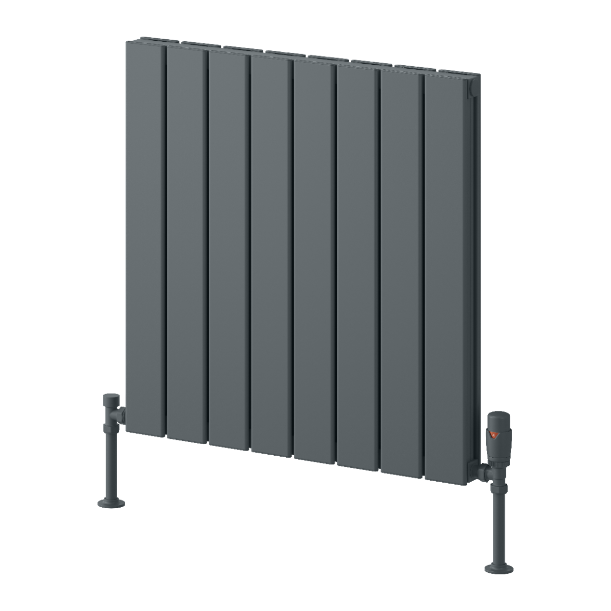 Reina Piatto Horizontal Double Aluminium Wall Mounted Heated Towel Rail Radiator Anthracite